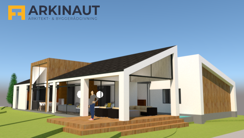 Moderne arkitekttegnet villa - Arkinaut Arkitekt- og byggerådgivning ApS 1